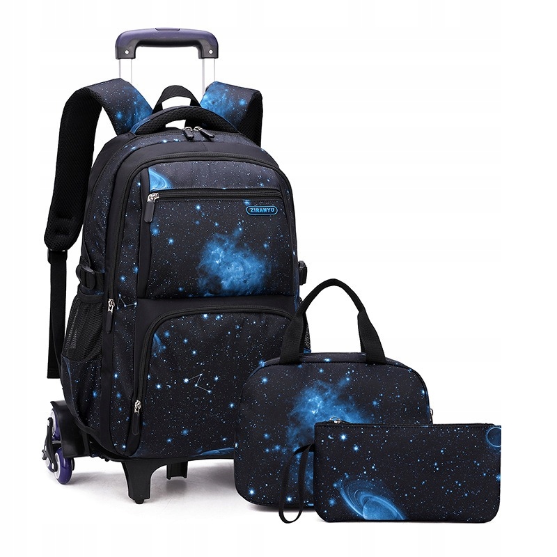 Viacúčelový školský batoh na kolesách Ziranyu Galaxy - perfektný pre študentov